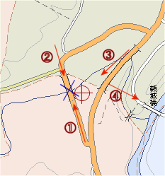 炭山川橋付近